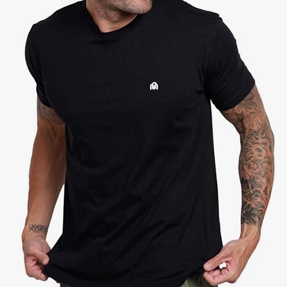 Brand New INTO THE AM Men's Fitted Modern Crew Neck Short Sleeve Logo Shirt - Picture 8 of 8
